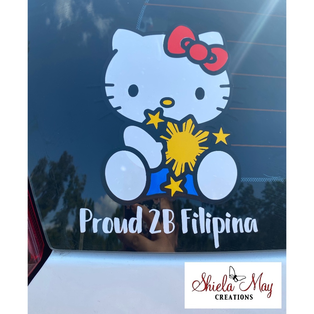 Hello Kitty Proud 2B Filipina Car Decal